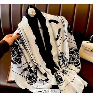 100% Silk Camelia Fashion Scarf